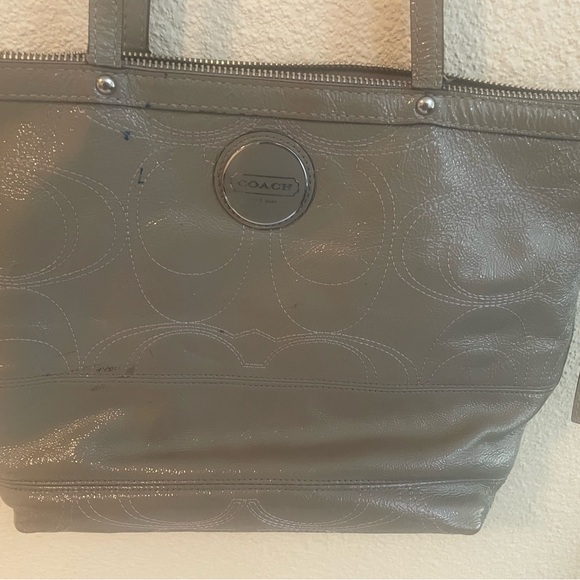 Coach Medium Metallic Grey Leather Vintage Bag - Picture 2 of 14